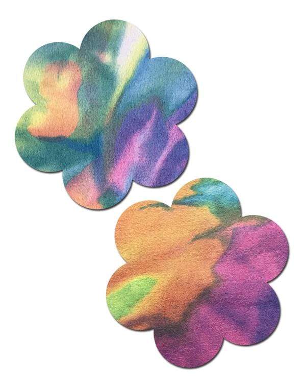 J. Valentine® Pastel Tie-Dye Rainbow Flower Nipple Pasties | Rave Accessories from Sea Dragon Studio