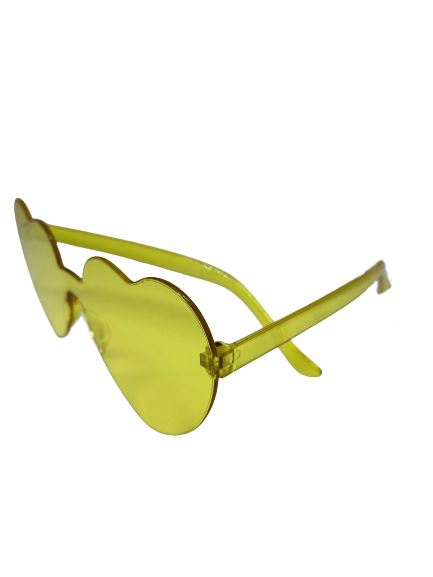 Heart Shaped Sunglasses Accessories Other SEA DRAGON STUDIO Yellow 