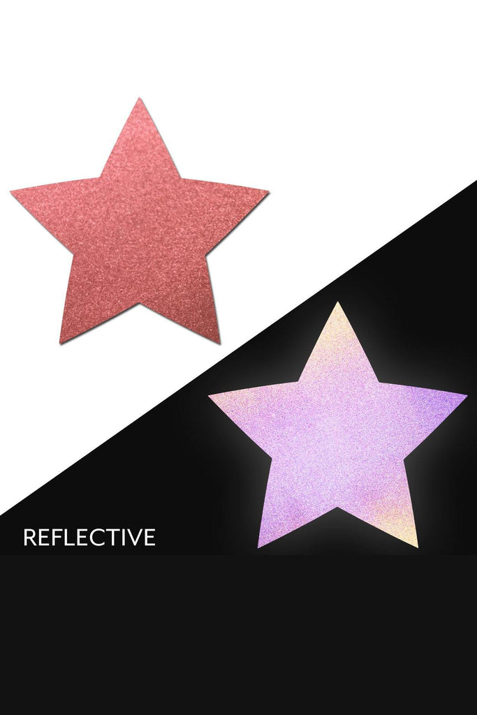 Reflective Red Star Nipple Pasties Nipple Pasties Pasties PASTEASE 
